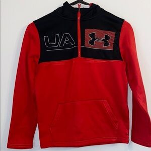 Under Armour Red and Black Performance Hoodie